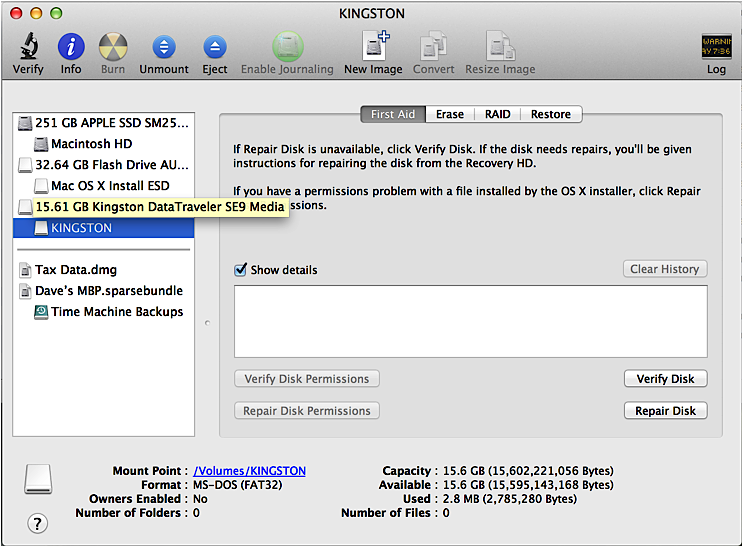 formatting a usb flash drive for mac